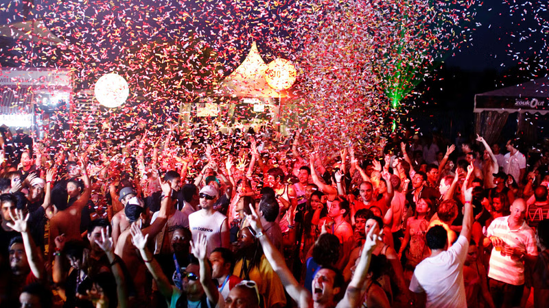 people at a festival in india