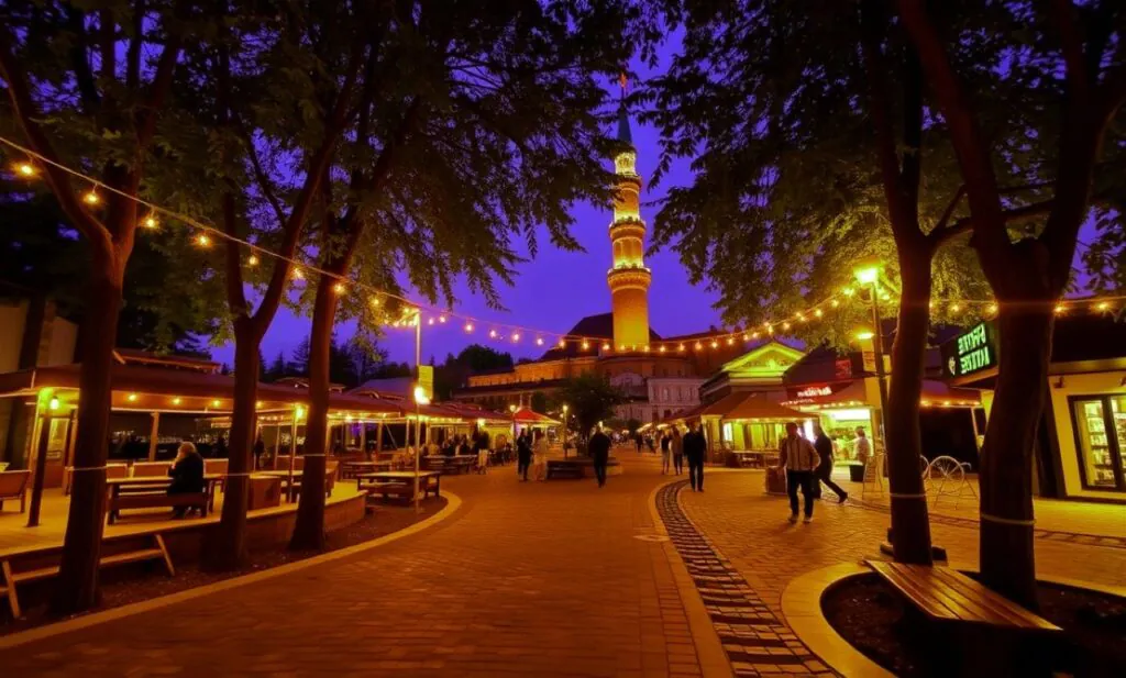 night street in India